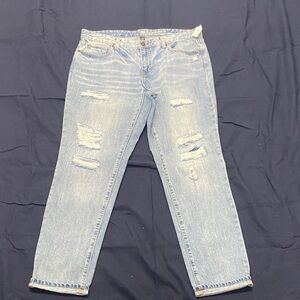 Distressed Light Blue Jeans